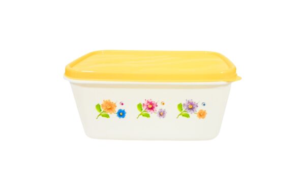 2.25 Liter / 76.08oz Plastic White Rectangular Container w/ Print - Image 4