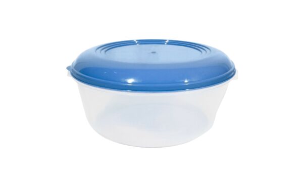 3L Clear Round Container w/ Colored Lid - Image 2