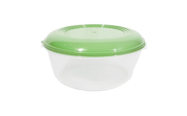 3L Clear Round Container w/ Colored Lid - Image 4