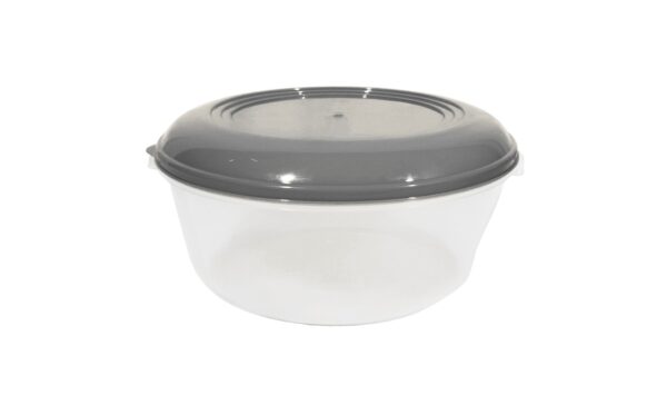 3L Clear Round Container w/ Colored Lid - Image 3