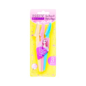 3pc Steel Eyebrow Razor in Pastel Color