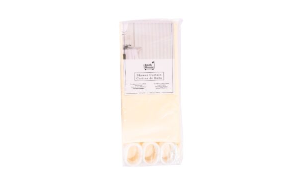 71" Solid Color Shower Curtain w/ Hooks