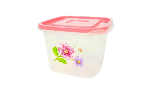 101oz Clear Container w/ Flower Print