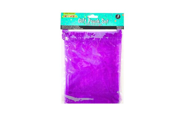 5pc 5.9" x 7.9" Organza Pouch w/ Drawstring - Image 2