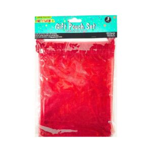 5pc 5.9" x 7.9" Organza Pouch w/ Drawstring