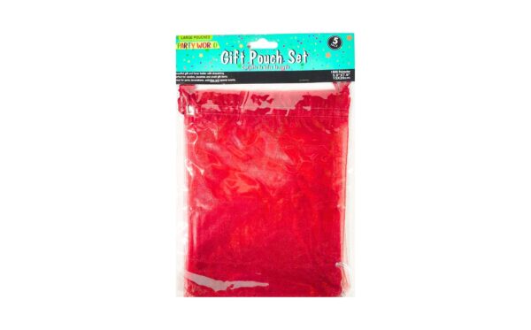 5pc 5.9" x 7.9" Organza Pouch w/ Drawstring