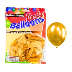 10ct 12" Metallic Gold Balloon
