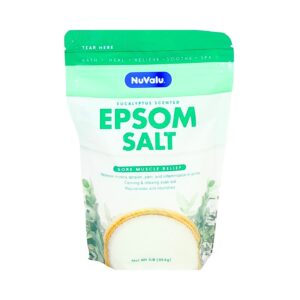 454g / 16oz Epsom Salt w/ Eucalyptus (Sore Muscle Relief) 'Nuvalu'
