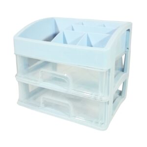 10.5" x 8" x 9" Plastic Organizer w/ 2 Layer Drawers