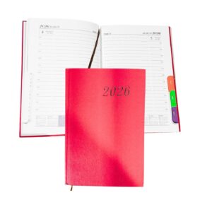 5.5" x 8.25" 2026 Solid Color Agenda w/ Hard Cover