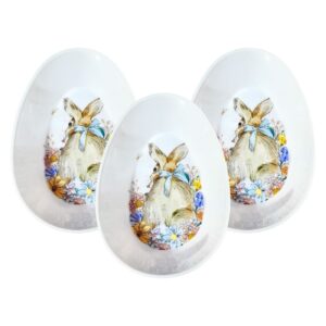 3pk 4.5" x 3" Plastic Egg Shaped Bowl