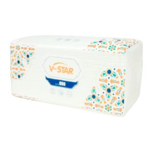 600ct Facial Tissue in Poly Bag 'V-Star'