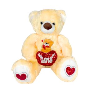19" Plush Bear w/ Latex Heart 'Love'