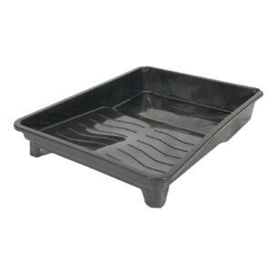 14" x 10.5" Black Plastic Paint Roller Tray