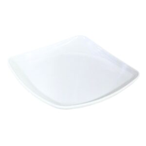 9.5” Square White Melamine Plate