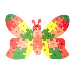 Assorted Shapes Wood Puzzle w/ 1.5cm Thick Pieces