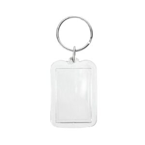 1.75" x 1.25" Clear Rectangular Keychain
