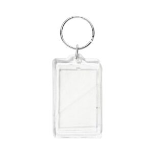 1.5" x 2.5" Clear Rectangular Keychain