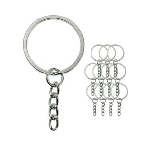 12pk 25mm Key Ring w/ Chain