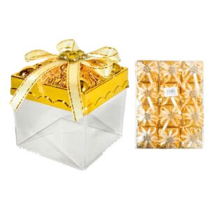 12pk 2" Plastic Favor Box w/ Decorated Cover & Ribbon