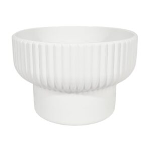 5.5" x 3.5" Footed Plastic Planter w/ Vertical Ridges