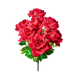 7-Stem Velvet Open Rose