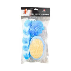 3pc Bath Sponge & Scrubber Set