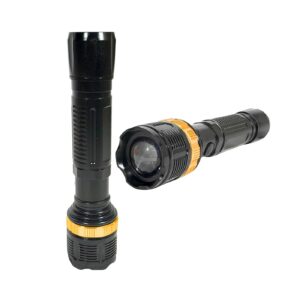 9" Rotating Focus Flashlight w/ Hand Strap (Uses 2 D-Size Batteries)