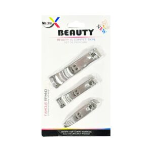3pc Asst Sizes Nail Clippers on Card