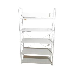 24 1/2" x 9" x 43" 5-Tier Wood Shelf w/ Metal Frame