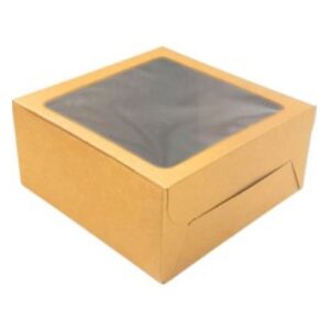 12pk 8" x 8" x 4" Brown Box w/ Window