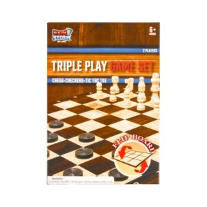 Chess / Checkers / Tic Tac Toe Triple Play Game