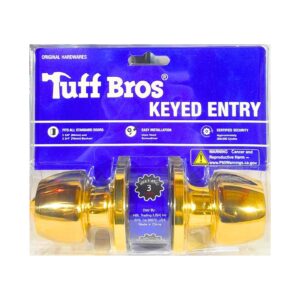 Keyed Entry Door Lock Set (Gold) 'Tuff Bros'