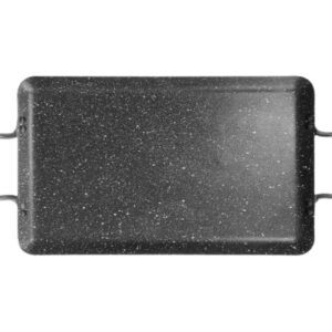 Non-Stick Double Griddle w/ Rubber Coated Silver Handle