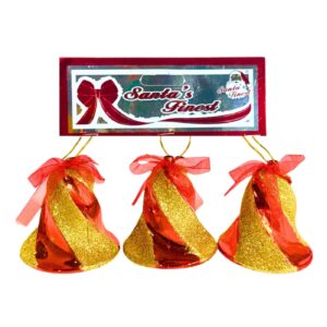 3pc 8cm Swirl Bell Decoration