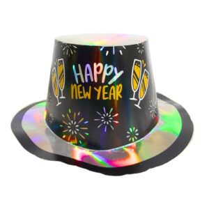 Black & Silver New Year Top Hat