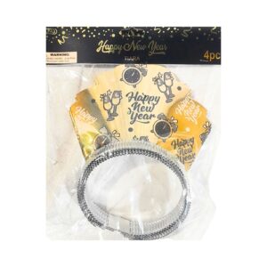 4pc Gold Tiara 'Happy New Year'