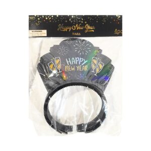 4pc Black Tiara 'Happy New Year'