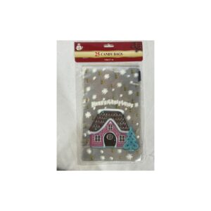 25ct 23cm x 14.5cm Cello Treat Bag 'Christmas'