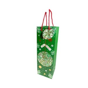 35cm x 12cm x 10cm X'mas Wine Bottle Gift Bag