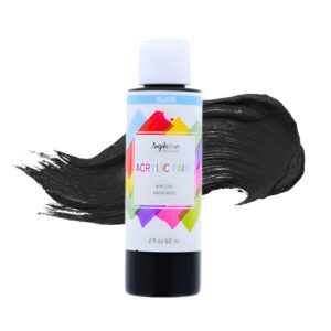 2oz Black Acrylic Paint 'Angels Craft'