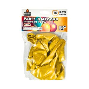 10pc 12" 2.8g Latex Gold Balloons
