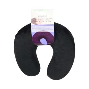 10.6" x 11" x 3.3" Black Memory Foam Neck Pillow