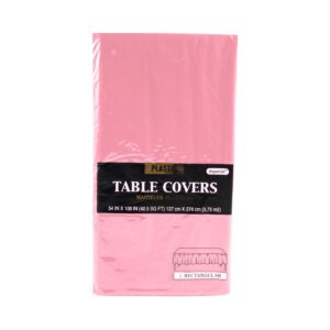 54" x 108" Heavy Duty Pink Disposable Table Plastic