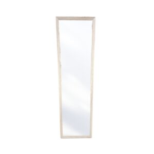 13.5" x 47" Mirror w/ Grooved White Wooden Frame