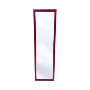 14" x 47" Mirror w/ Burgundy Wooden Frame