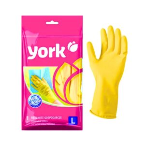 Yellow Rubber Household Gloves 'York' L (PR)