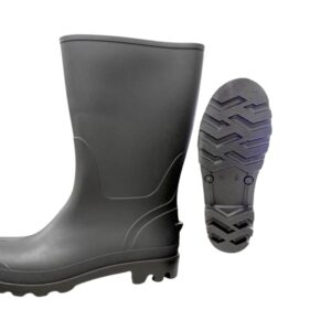 Women's Long Shaft Rubber Boots Black (PR) Size 6 (Size 37)