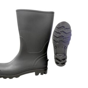 Women's Long Shaft Rubber Boots Black (PR) Size 7 (Size 38)