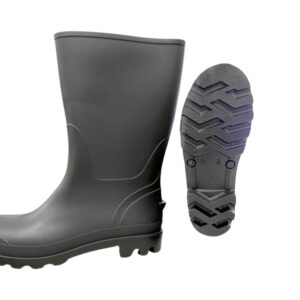 Women's Long Shaft Rubber Boots Black (PR) Size 8 (Size 39)